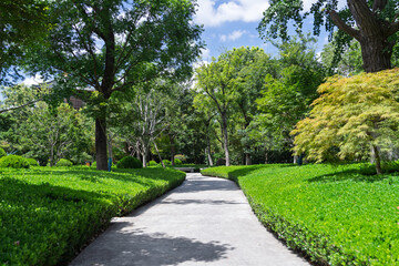 Green park trails in shanghai