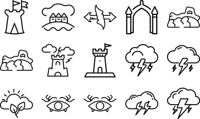 Set of Castle Icon