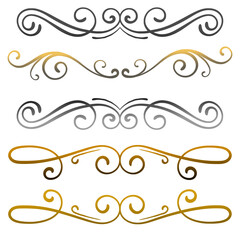 set of decorative elements