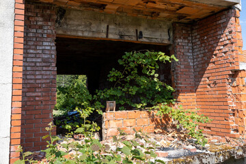brick wall with window