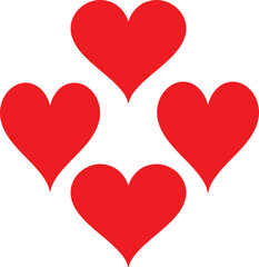 set of vector hearts, set of hearts, set of red hearts, heart, love, valentine, hearts, shape