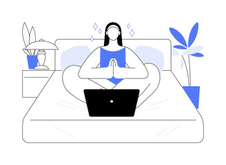 Meditation isolated cartoon vector illustrations.