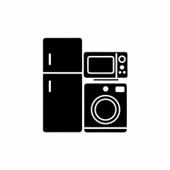 unique Home appliances silhouettes vector silhouette illustration isolated on white background