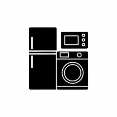 unique Home appliances silhouettes vector silhouette illustration isolated on white background