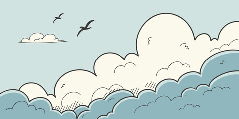 seamless pattern with clouds