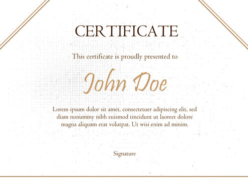 Modern Crestline Certificate Template