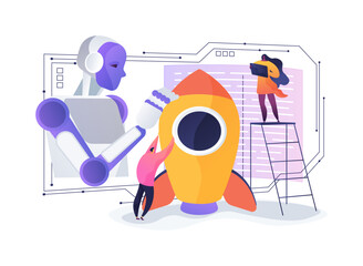 Digital Accelerators for Startups abstract concept vector illustration.