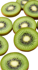 Fototapeta premium Photo of Fresh Kiwi Slices on Black Background