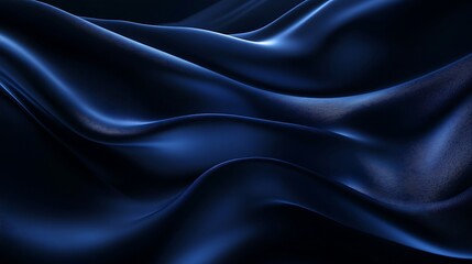Obraz premium Abstract Blue Silk Fabric with Smooth Waves and Elegant Texture