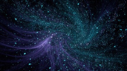 Abstract Colorful Space Nebula