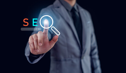 SEO, Data Search Technology, Search Engine Optimization searching for information. Using Search Console with your website. Finding data.