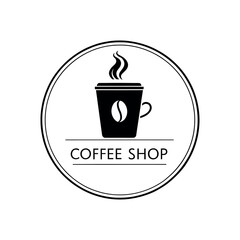coffee silhouette logo vector line art logo design