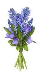 Fototapeta premium Isolated Spring Flower Bouquet on Transparent Background