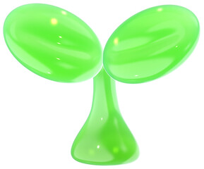 Sprout cute and colorful 3D illustration