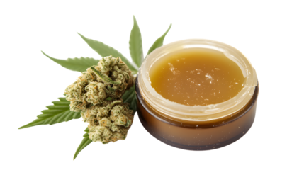 Cannabis Concentrate Wax Badder Isolated on White Background