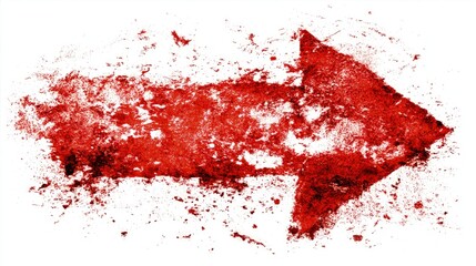 Abstract Red Arrow Paint Splat Design