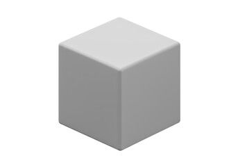 Monochromatic Cube A Minimalist 3D Render