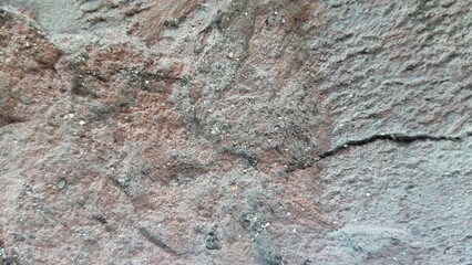 Rough Textured Wall, Grey And Reddish-Brown, Background Or Material Texture
