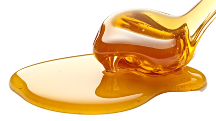 Sweet Honey Spill on Transparent Background - Professional Image for Designs