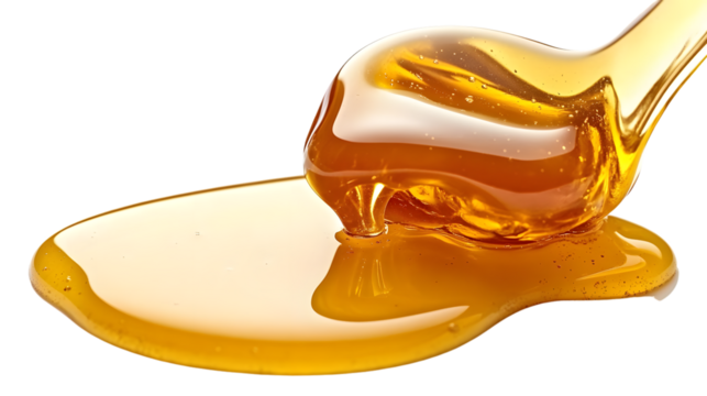 Sweet Honey Spill on Transparent Background - Professional Image for Designs