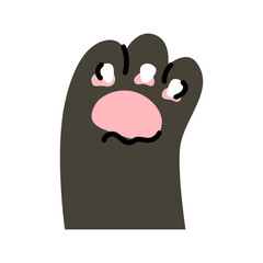 black cat paw.