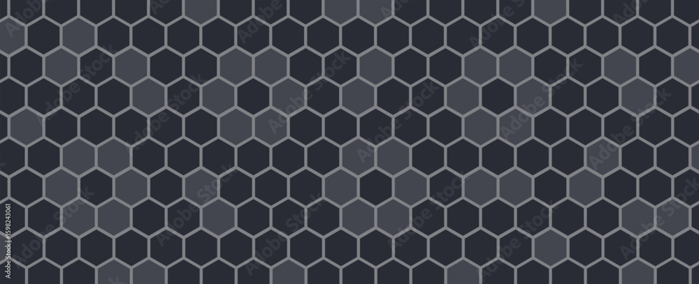 Poster hexagon pattern. seamless background. abstract honeycomb background in gray colors. vector