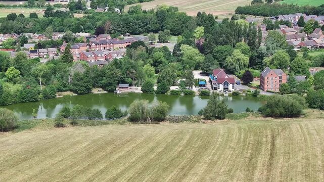 A flight past the village of Sheepy Magna in Leicestershire
