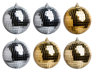 Set Disco Ball on Ground Casting Star-Like Light Spots, Top-Down Perspective