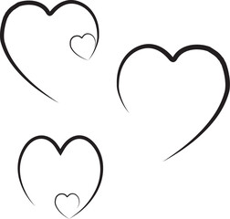 set of vector hearts, set of hearts, set of red hearts, heart, love, valentine, hearts, shape