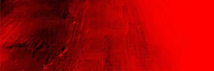 Rich halftone texture overlays a deep vibrant red background.