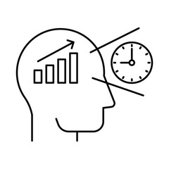 Efficiency Icon &ndash; Clock Representing Time Management and Productivity. Editable Stroke.