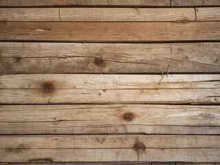 Fototapeta premium Background texture of rustic wooden planks. Natural brown wood grain surface for a floor, wall, or table backdrop.
