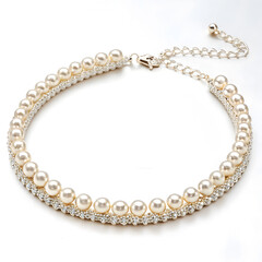 Elegant and trendy pearl choker necklace designed for girls,