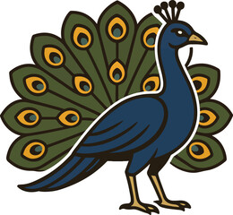 peacock vector illustration