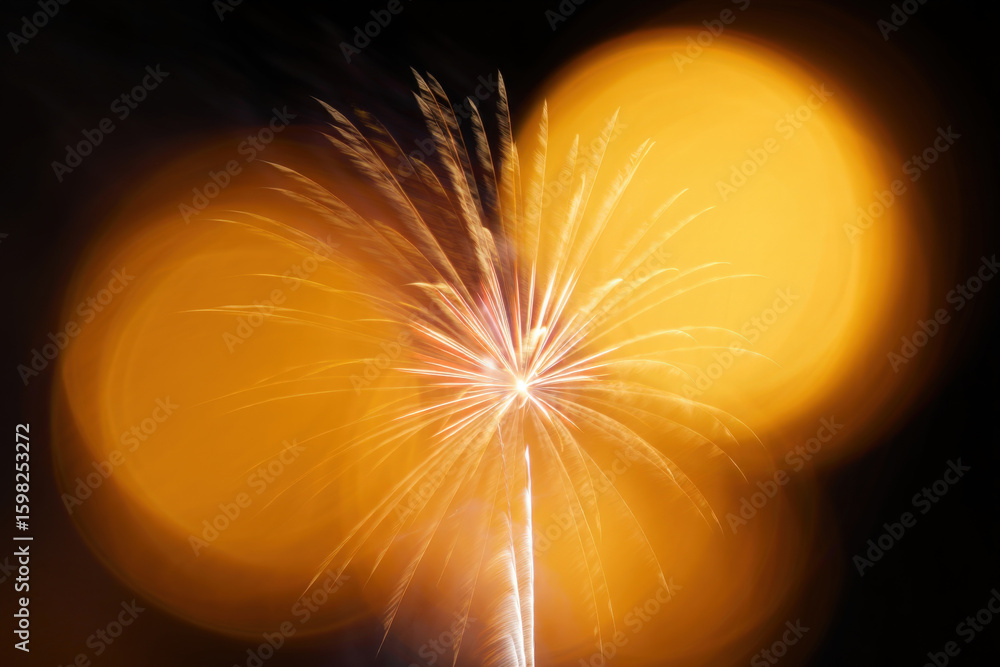 Poster abstract burst of light capturing a radiant explosion with bokeh effects against a dark background f