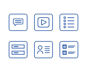basic UI elements interface icon set, app icon