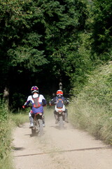 Motards dans la nature