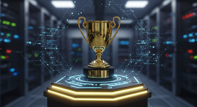 Golden Trophy Digital Technology Achievement Data Center Network - Powered by Adobe