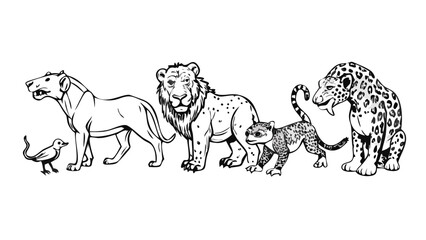 animals-included--lion--tiger--elephant--gorilla--.svg
