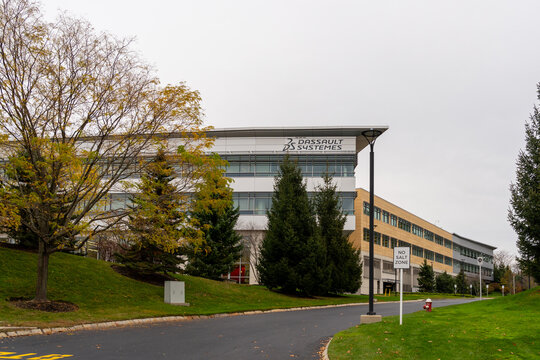 Dassault Systemes Campus in Waltham, Massachusetts, USA, on November 10, 2023. Dassault Syst&egrave;mes SE (abbreviated 3DS) is a French multinational software corporation. 