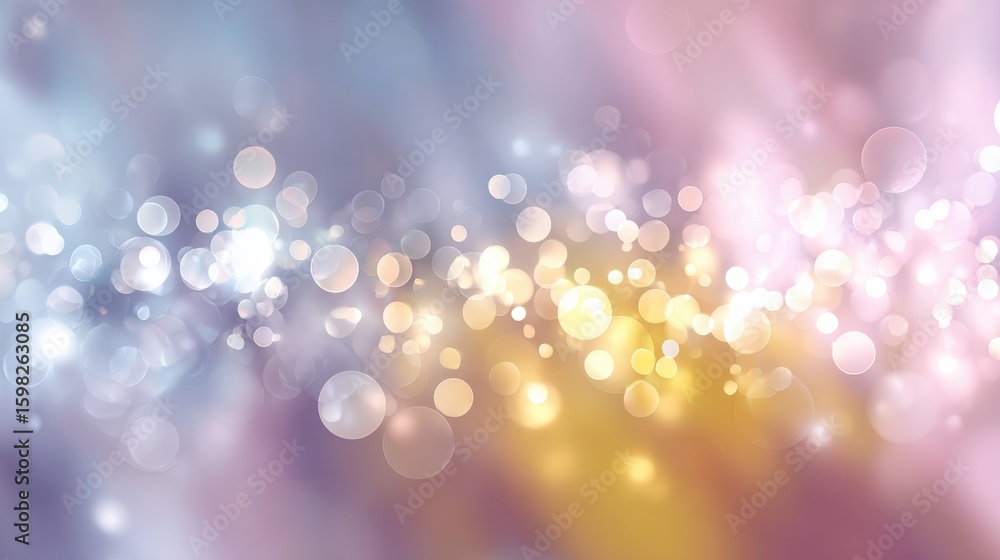 Poster a captivating abstract background with colorful bokeh lights, creating a dreamy and enchanting atmos