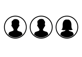 Three different user profile icons are displayed in a row each representing a