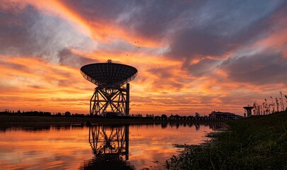 sunset over the river