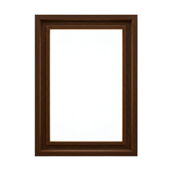 Realistic 3D Wooden Frame Isolated Background