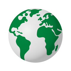 Globe. Vector 3d clip art isolated on white background.