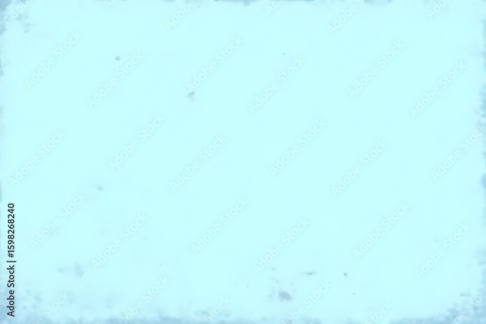 Poster abstract light blue watercolor background with textured edges and subtle dark spots creating a soft 