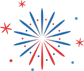 A vibrant and dynamic vector illustration of colorful fireworks exploding against a dark night sky background perfect for