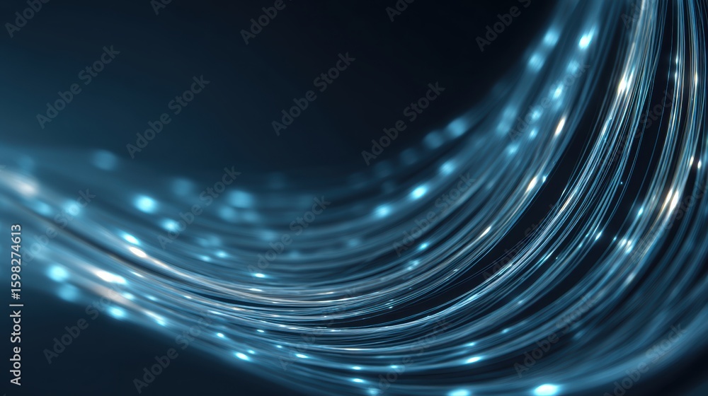 Aufkleber a mesmerizing abstract design featuring flowing lines and glowing particles on a dark background, pe