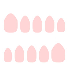 french nails vector