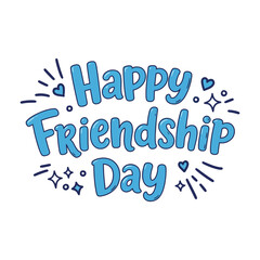 Celebrate friendship day with this festive text design featuring bold letter.